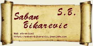 Šaban Bikarević vizit kartica